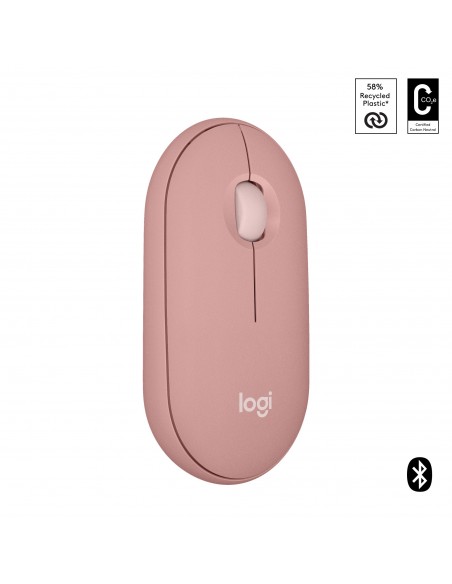 Logitech Pebble 2 M350s ratón Ambidextro RF Wireless + Bluetooth Óptico 4000 DPI