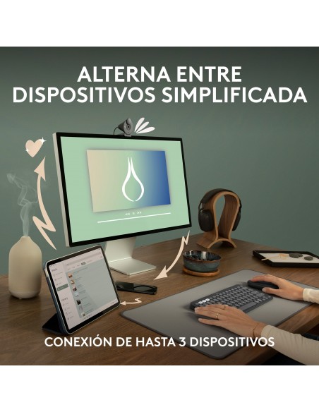 Logitech Pebble 2 M350s ratón Ambidextro RF Wireless + Bluetooth Óptico 4000 DPI