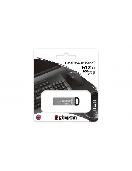Kingston Technology DataTraveler Kyson unidad flash USB 512 GB USB tipo A 3.2 Gen 1 (3.1 Gen 1) Plata