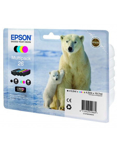 Epson Polar bear Multipack 26 4 colores (etiqueta RF)