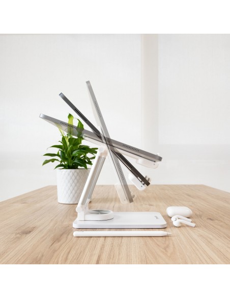 TooQ Soporte de Sobremesa Ajustable para Móvil o Tablet de hasta 12,9”