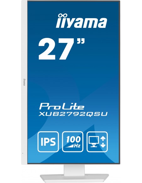 iiyama ProLite XUB2792QSU-W6 pantalla para PC 68,6 cm (27") 2560 x 1440 Pixeles Wide Quad HD LED Blanco