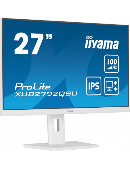 iiyama ProLite XUB2792QSU-W6 pantalla para PC 68,6 cm (27") 2560 x 1440 Pixeles Wide Quad HD LED Blanco