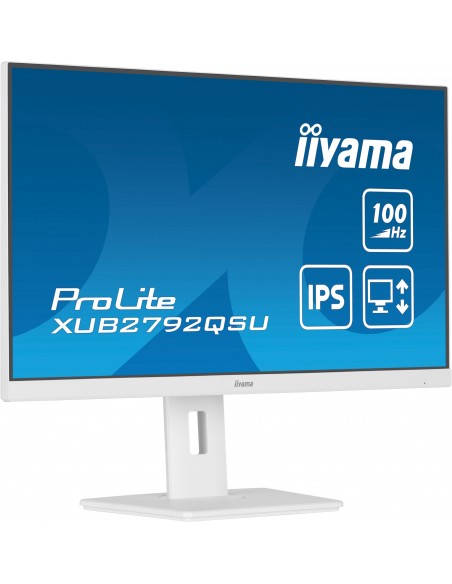 iiyama ProLite XUB2792QSU-W6 pantalla para PC 68,6 cm (27") 2560 x 1440 Pixeles Wide Quad HD LED Blanco