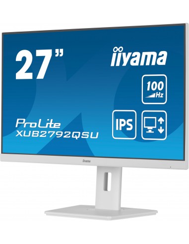 iiyama ProLite XUB2792QSU-W6 pantalla para PC 68,6 cm (27") 2560 x 1440 Pixeles Wide Quad HD LED Blanco