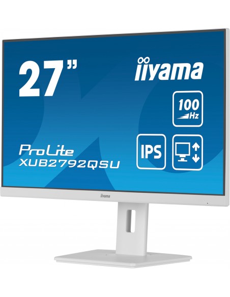 iiyama ProLite XUB2792QSU-W6 pantalla para PC 68,6 cm (27") 2560 x 1440 Pixeles Wide Quad HD LED Blanco