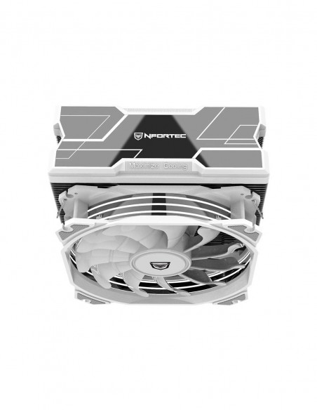 Nfortec Centaurus X Procesador Enfriador 12 cm Blanco 1 pieza(s)