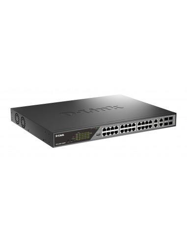 D-Link DSS-200G-28MP E switch Gestionado L2 Gigabit Ethernet (10 100 1000) Energía sobre Ethernet (PoE) 1U Gris