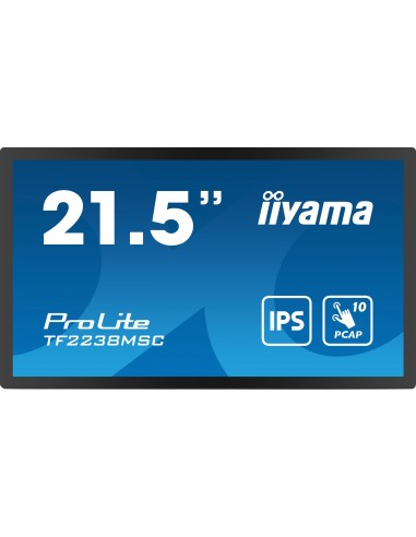 iiyama PROLITE Pizarra de caballete digital 55,9 cm (22") LED 600 cd   m² Full HD Negro Pantalla táctil