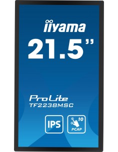 iiyama PROLITE Pizarra de caballete digital 55,9 cm (22") LED 600 cd   m² Full HD Negro Pantalla táctil 2