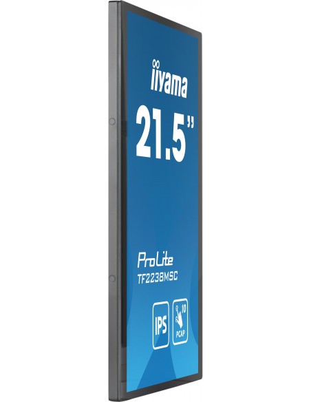 iiyama PROLITE Pizarra de caballete digital 55,9 cm (22") LED 600 cd   m² Full HD Negro Pantalla táctil
