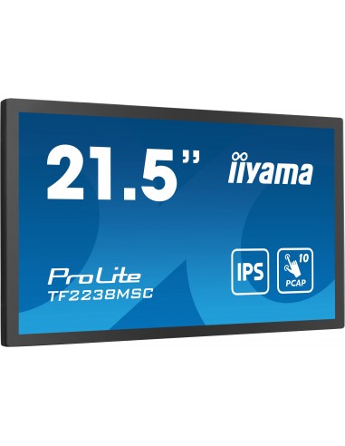 iiyama PROLITE Pizarra de caballete digital 55,9 cm (22") LED 600 cd   m² Full HD Negro Pantalla táctil