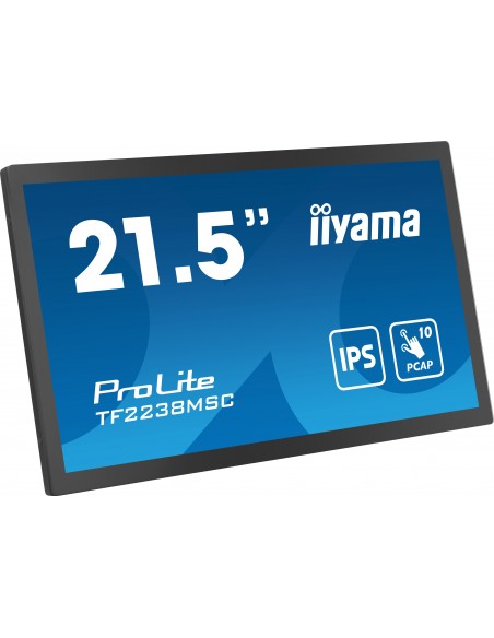 iiyama PROLITE Pizarra de caballete digital 55,9 cm (22") LED 600 cd   m² Full HD Negro Pantalla táctil