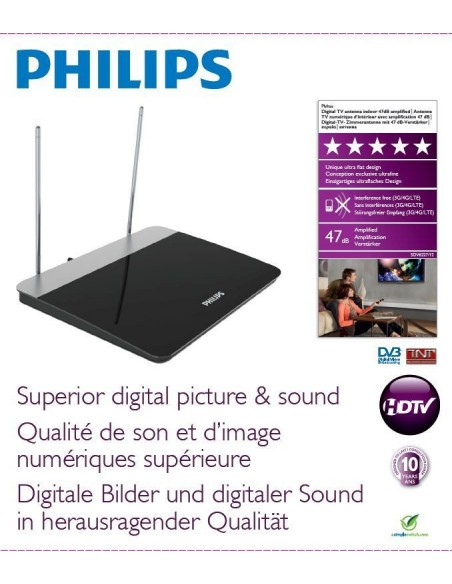 Philips Antena de televisión digital SDV6227 12