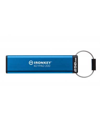 Kingston Technology IronKey Keypad 200 unidad flash USB 256 GB USB tipo A 3.2 Gen 1 (3.1 Gen 1) Azul