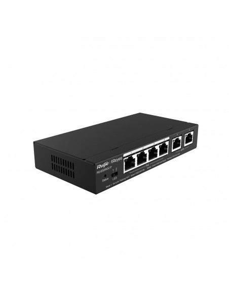Ruijie Networks RG-ES206GC-P switch Gigabit Ethernet (10 100 1000) Energía sobre Ethernet (PoE) Negro