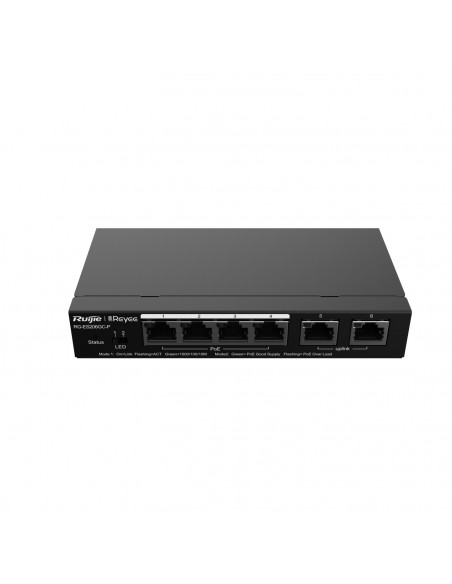 Ruijie Networks RG-ES206GC-P switch Gigabit Ethernet (10 100 1000) Energía sobre Ethernet (PoE) Negro