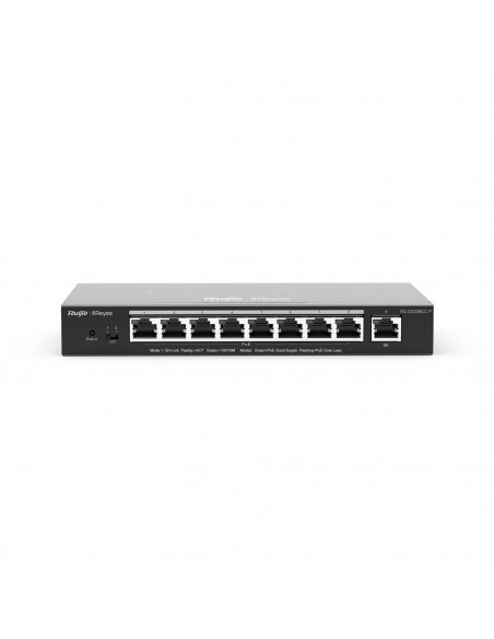 Ruijie Networks RG-ES209GC-P switch Gestionado Gigabit Ethernet (10 100 1000) Energía sobre Ethernet (PoE) Negro