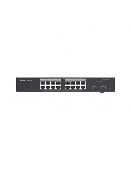 Ruijie Networks RG-ES218GC-P switch Gestionado L2 Gigabit Ethernet (10 100 1000) Energía sobre Ethernet (PoE) Negro
