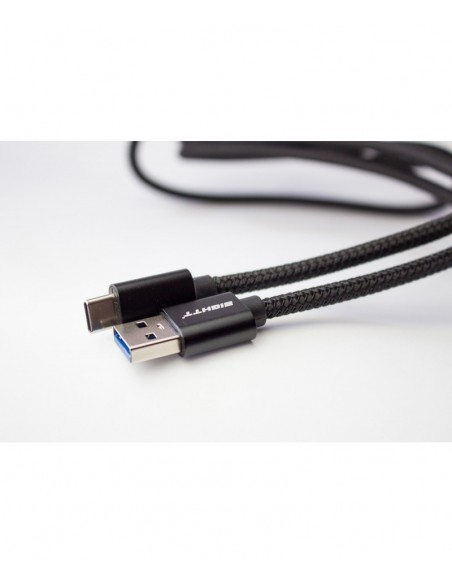 Eightt ECT-3B-PVC cable USB 1 m USB 3.2 Gen 1 (3.1 Gen 1) USB A USB C Negro