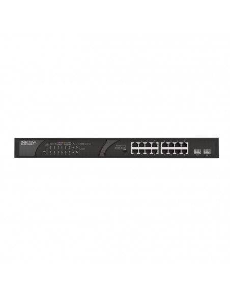 Ruijie Networks RG-ES118GS-P switch No administrado Gigabit Ethernet (10 100 1000) Energía sobre Ethernet (PoE) Negro