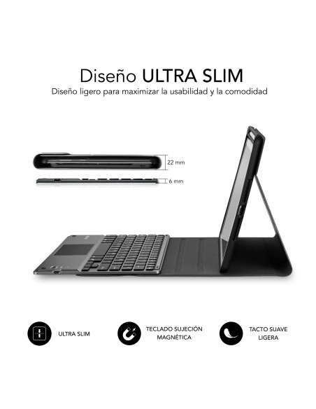 SUBBLIM Funda con Teclado Retroiluminado KEYTAB Pro BT Touchpad Ipad 10,9" 10a Gen Black SUBBLIM Funda con Teclado Retroiluminado KEYTAB Pro BT Touchpad Ipad 10,9" 10a Gen Black