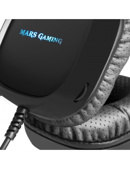 Mars Gaming MH218 auricular y casco Auriculares Alámbrico Diadema Juego Negro