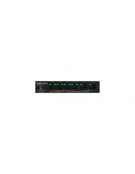Ruijie Networks RG-ES106D-P V2 switch No administrado Fast Ethernet (10 100) Energía sobre Ethernet (PoE) Negro