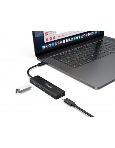 Equip 128964 hub de interfaz USB 3.2 Gen 1 (3.1 Gen 1) Type-C 5000 Mbit s Negro