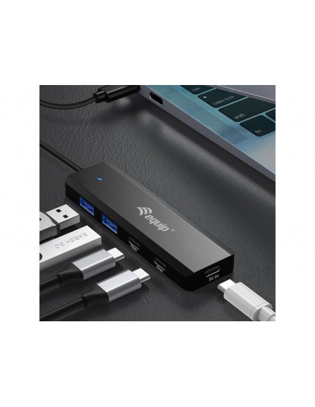 Equip 128964 hub de interfaz USB 3.2 Gen 1 (3.1 Gen 1) Type-C 5000 Mbit s Negro