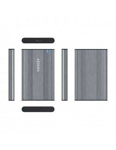 AISENS Caja Externa 2,5″ 9.5mm SATA a USB 3.0 USB3.1 Gen1, Gris