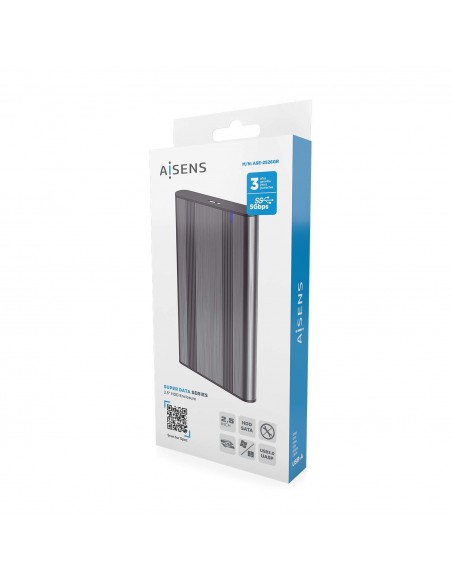 AISENS Caja Externa 2,5″ 9.5mm SATA a USB 3.0 USB3.1 Gen1, Gris AISENS Caja Externa 2,5″ 9.5mm SATA a USB 3.0 USB3.1 Gen1, Gris