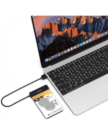 AISENS Adaptador SATA a USB-A USB3.0 USB3.1 Gen1 para Discos Duros 2.5″, Negro