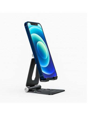 AISENS Soporte De Sobremesa Tamaño M Ajustable (2 Pivotes) Para Movil   Tablet, Negro