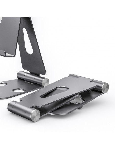 AISENS Soporte De Sobremesa Tamaño XL Ajustable (2 Pivotes) Para Movil   Tablet, Gris