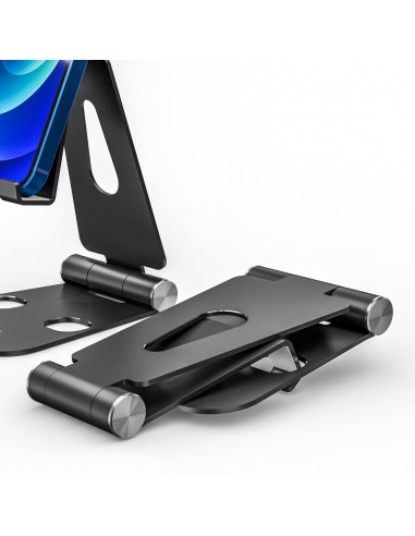 AISENS Soporte De Sobremesa Tamaño XL Ajustable (2 Pivotes) Para Movil   Tablet, Negro