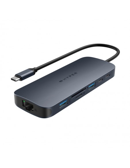 HYPER HD4006GL hub de interfaz USB 3.2 Gen 1 (3.1 Gen 1) Type-C 10000 Mbit s Azul, Gris HYPER HD4006GL hub de interfaz USB 3.2 Gen 1 (3.1 Gen 1) Type-C 10000 Mbit s Azul, Gris