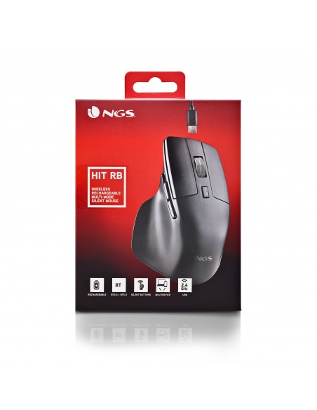 NGS Hit-RB ratón mano derecha RF inalámbrico Óptico 1600 DPI