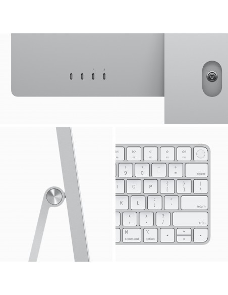 Apple iMac Apple M M3 59,7 cm (23.5") 4480 x 2520 Pixeles PC todo en uno 8 GB 512 GB SSD macOS Sonoma Wi-Fi 6E (802.11ax) Plata