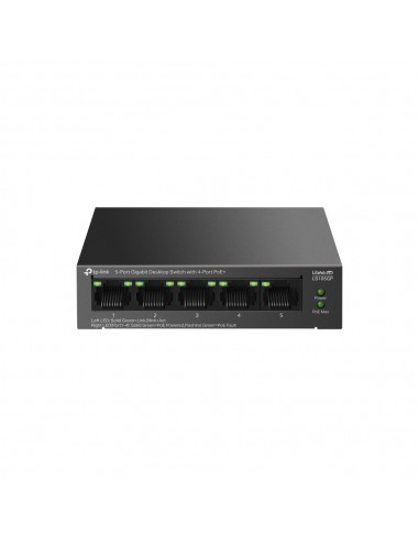 TP-Link LiteWave LS105GP switch No administrado Gigabit Ethernet (10 100 1000) Energía sobre Ethernet (PoE) Negro