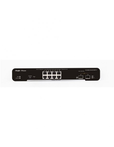 Ruijie Networks RG-NBS3100-8GT2SFP-P switch Gestionado L2 Gigabit Ethernet (10 100 1000) Energía sobre Ethernet (PoE) Negro