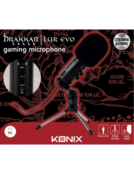 Konix Drakkar Lur Evo Negro Micrófono para PC