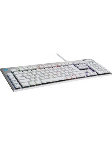 Logitech G G815 - Tactile - White teclado USB AZERTY Francés Aluminio, Blanco