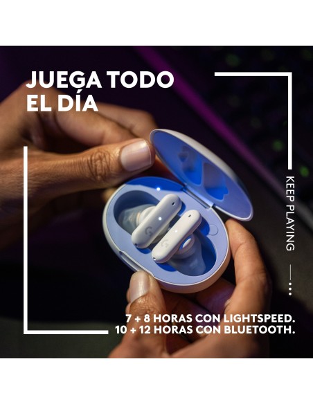 Logitech G FITS Auriculares True Wireless Stereo (TWS) Dentro de oído Juego Bluetooth Blanco