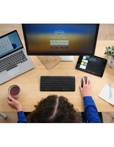 Trust Lyra teclado USB + RF Wireless + Bluetooth QWERTY Español Negro