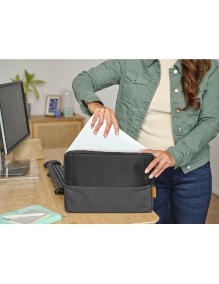 Trust Lisboa 33,8 cm (13.3") Funda Negro, Gris