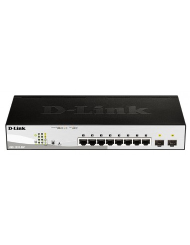 D-Link DGS-1210-08P Gestionado L2 Gigabit Ethernet (10 100 1000) Energía sobre Ethernet (PoE) Negro