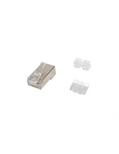 Equip 121147 conector RJ-45 Acero satinado, Transparente