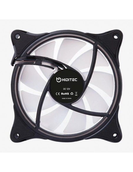 Hiditec N18 ARGB Carcasa del ordenador Ventilador 12 cm Negro