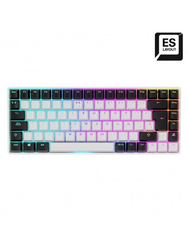 Sharkoon SKILLER SGK50 S3 teclado USB QWERTY Español Blanco